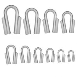 Resistance Bands 6/7/8/10/12/15/18/20/22/24mm Stainless Steel 304 Wire Tube Thimble For Winch Rope Silver Cable Thimbles