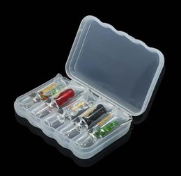 Smoking Pipes Glass Philtre suction nozzle, transparent, five in one box