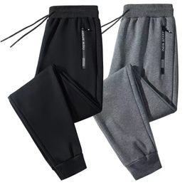 Men's Pants Casual Pants Men Zip Pocket Fitness Sportswear Tracksuit Bottoms Loose Sweatpants Cotton Trousers Track Pants Mens Joggers 5XL 230512