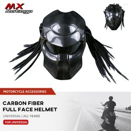 Motorcycle Helmets Carbon Fibre Helmet Full Face Detachable Certification Safety Moto Breathable For Women Men Gift