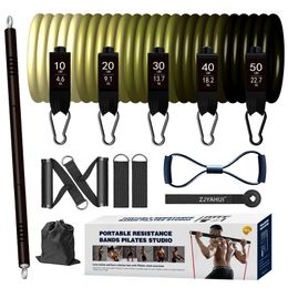 Resistance Bands 11pcs Pull Rope Fitness Band TPE Yoga Home Cord Bodhi Set Gym Exercise Workout Expander