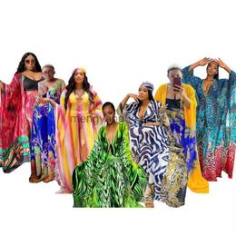 Women's Two Piece Pants 2022 New Fashion Summer African Dresses For Women Two Piece Pant Set Dashiki America Ladies Long Abaya + Pants Suits Dress T230512