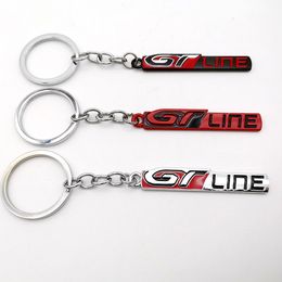 GT Line Key Chain Ring Holder for Peugeot GT 508 3008 5008 Kia Picanto Forte Ceed Soul Stinger Shuma Renault Megane Car Keyring Suitable for Peugeot