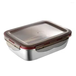 Dinnerware Sets Korean Bento Box Butter Keeper Stainless Steel Container Fridge Airtight Metal Lid Lunch Fresh Picnic Snack