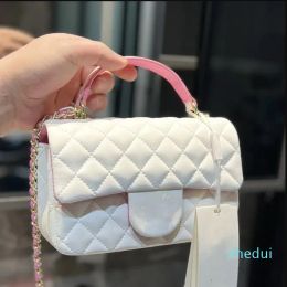 new fashion Designer-2023 Women Designer handbags Crossbody Purse Lambskin Leather Pink Black Small Flap bag Handle Ladies crossbody Side bags for Womens