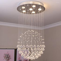 Chandeliers Modern Chandelier Luxury K9 Crystal Lustre Spherical Ceiling Living Dining Room Lighting Fixture Suspension Luminaire