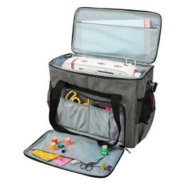 Storage Sewing Machine Carrying Case with Multiple Storage Pockets Universal Tote Bag with Shoulder Strap for Singer Brother Janome