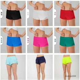 lulus Summer Yoga Hotty Hot Shorts Transpirable Secado rápido Ropa interior deportiva Mujer Pocket Running Fitness Pantalones Princess Sportswear Gym Legging