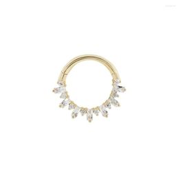 Hoop Earrings CANNER Real 925 Sterling Silver For Women Crown Shape Diamond Cartilage Nose Ring Piercing Fine Jewellery