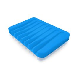 Non-slip Silicone Soap Holder Flexible Soaps Dish Plate Holders Tray Soapbox Container Storage Bathroom Kitchen Accessories Simple