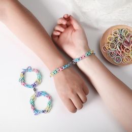 Strand Makersland DIY Rubber Band Bracelet Couple Friends Hair Ring Multifunctional Use Mixed Color Wholesale