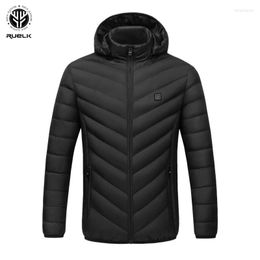 Men's Down RUELK 2023 Autumn And Winter Fever Clothing Intelligent Constant Temperature Men Women Can Wear USB Heating Cotton