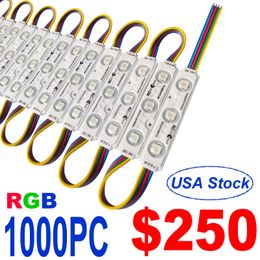 Super Bright 12V 3 LED Module Lights 5050 SMD RGB Colour Changing Waterproof Light Lamp for Home Garden Xmas Wedding Party Decoration crestech