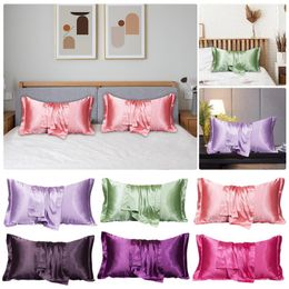 Pillow Silk Pillowcase For Hair And Skin With Hidden Zipper Double Sided Beauty Ice Fabric Border