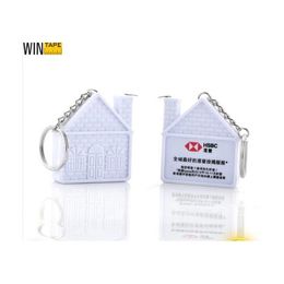 Party Favour Mini ABS House Tape Keychains DIY Custom Logo Key Ring Charm Pendant Gifts Accessories Ocean Ship 0512