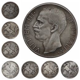 (1927-1933) 7pcs Italy 10 lire Silver plated Copy Coins