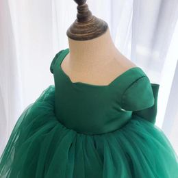 Girl Dresses Green Tutu Baby Baptism Clothes Dress For Wedding Christening Gown Infant 1 Year Birthday Party Wear Vestidos