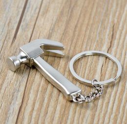 DHL300pcs Party Favour Metal Keychain Personality Claw Hammer Wrench Pendant Model Claw Hammer Key Chain Ring