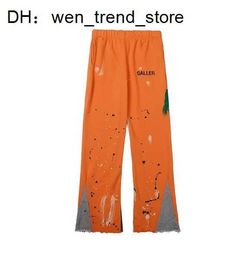 Designers Pants Mens Galleries Sweatpants Dept Speckled Letter Print Womens Couple Loose Versatile Casual Straight Grey Orange Red 11 Egdk