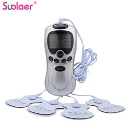 Portable Slim Equipment Health Care Digital Therapy Machine LCD Screen Full Body 4 Pads Massager Acupuncture Neck Electric TENS EMS 230512