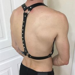 Belts PU Leather Harness Sexy Male Bondage Costume Cospaly For Mens Clothing With Rivets High Quality