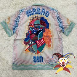 Men's Casual Shirts CASABLANCA Shirts Playing Card Printing Masao 1 1 Top Version Hawaiian Short Sleeve Shirt T230512