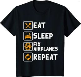 Men's T Shirts Funny Airplane Mechanic Aircraft Aviation Technician Gift T-Shirt