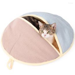 Cat Beds Winter Warm Pet Bed House Mat Cotton Soft Breathable Cats Sleeping Bag Collapsible Portable Hammock Cushion Cojines