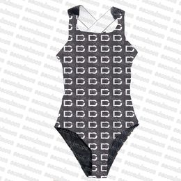 Women Letters Printed Swimwear Designer One Piece Swimsuit Hot Spring Bathing Suit Sexy Backless Swimwear