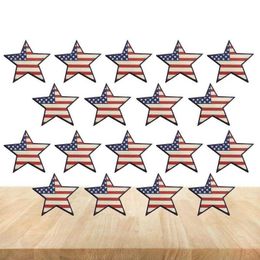 Supplies Add to Wish List Independence Wooden Star Blocks American Stars Wooden Independence Star Ornament 4yh July Table Wooden Decoration P230512
