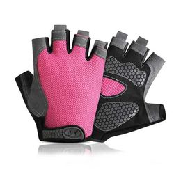 Sports Gloves 2022 female fitness gloves breathable anti-slip men will see half finger professional gloves fingerless outdoor bike equipment P230512