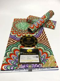 Fabric 2021 Wholesale Best One African Golden Wax Fabrics High Quality Nigeria Golden Ankara Printed Wax Materials 6Yards/pcs For Dress