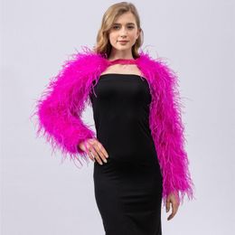 Knee Pads Real Ostrich Feather Arm Sleeve Warmer With Belt Party Wedding Concert Luxurious Furry 2023 Fluffy Long Natural