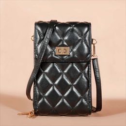 Evening Bags Mini Crossbody Multi-functional Wallet PU Leather Purse Mobile Phone Bag Chain Pocket Rhombus Lattice Shoulder BagEvening Eveni