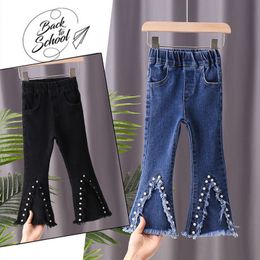 Jeans Spring Girls Jeans Clothes Kids Cowboy Long Pants Children Casual Denim Trousers Clothes Baby Girls Casual Stretch Jeans 3-12Yrs 230512