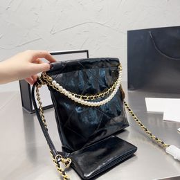 Evening Bags Luxury Shoulder 2023 Women's Pearl Chain Handbags Designer Mini Real Leather Shopper Fashion Messenger 230512