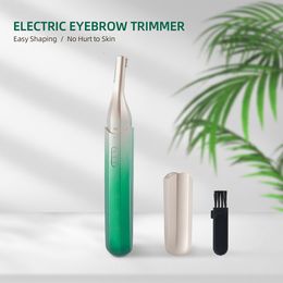 Eyebrow Trimmer Gradient Electric Razor Brow Shaping Washable Portable Shaving with Duals Cutter Head Design Face Hair Removal 230511