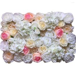 Decorative Flowers 8pcs/lot Artificial Silk Rose Peony Flower Wall Wedding Backdrop Decoration Floral Arrangements For Weddings TONGFENG