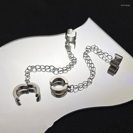 Backs Earrings 1Pcs Stainless Steel Painless Ear Clip For Men Women Cuffs Punk Silver Colour Non Piercing Fake Earring Jewellery Gift