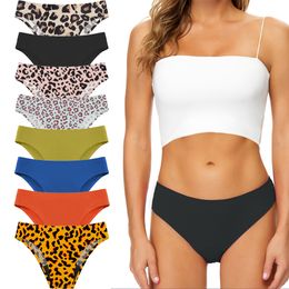 Maternity Bottoms Girls Seamless Swimwear Menstrual Panties 4-Layer Leakproof Sexy Leopard Bikini Fast Absorption Summer Beachwear Period Swimsuit 230512