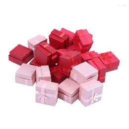Jewelry Pouches 24 Pcs Gift Box Set - Square Ring For Anniversaries Weddings Birthdays Assorted Colors
