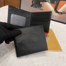 Leather wallet Credit card holder Men's pocket cash clip Women's luxury brand passport bag Gift thin handbag with box