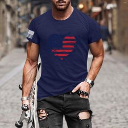 Men's T Shirts Casual Short Sleeve Men Mens Summer Independence Day Fashion Printed Shirt Bulk Graphic