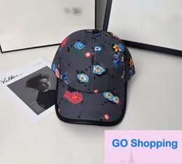 Flower series baseball cap jacquard alphabet cap sports sunscreen net cap trend hat American style