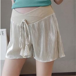 Maternity Bottoms Pregnant Casual Women Safety Pleated Pants Low Leggings Waist Summer Ventilation Loose Comfortable Underwear