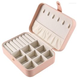 Jewelry Pouches Travel Box PU Leather Small Organizer For Women Girls Portable Mini Case Display Storage Holder