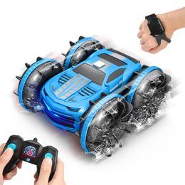 ElectricRC Car 2in1 RC 24GHz Remote Control Boat Waterproof Radio Controlled Stunt 4WD Vehicle All Terrain Beach Pool Toys for Boys 230512