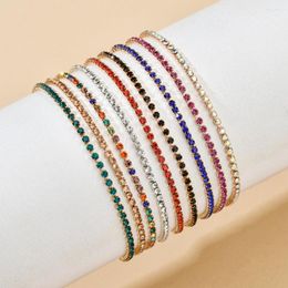 Charm Bracelets ZMZY Luxury Crystal Rhinestone Tennis Bracelet Wristband Elastic Ladies Party Wedding Jewellery Christmas Gifts