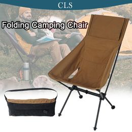 Camp Furniture Camping Folding Chair Portable Ultralight Fishing Seat High Load Aluminum Alloy Hiking Picnic Beach Chairs Outdoor