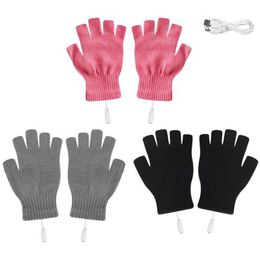 Sports Gloves 2022 new winter portable electric heating gloves thermal usb heated gloves electric heating warm glove mesh sport mitten P230512